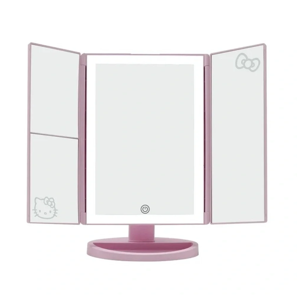 Hello Kitty Pink Touch Trifold 2.0 LED Vanity Makeup Mirror